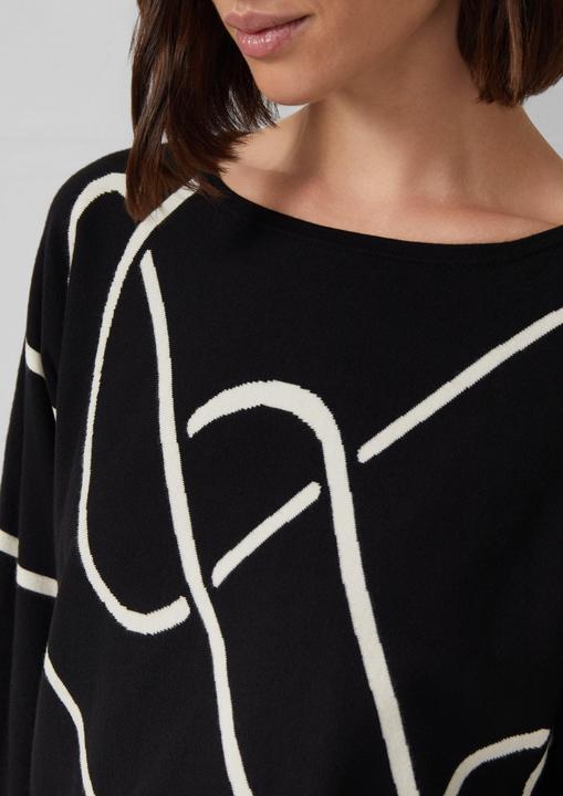 Produktbild s.Oliver Strickpullover Feinstrick-Pullover aus Viskosemix mit Fledermausärmeln (34)