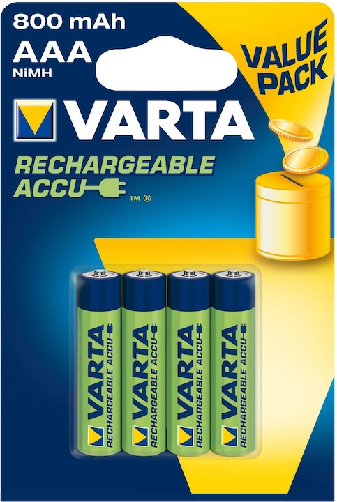 Varta Rechargeable Accu (4 Stk., AAA, 800 mAh)