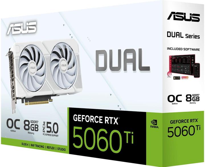 Produktbild ASUS DUAL-RTX5060TI-O8G-WHITE 8GB GDDR7 HDMI DP (8 GB)