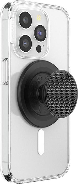 Produktbild PopSockets PopGrip Alu Triangle Knurl MagSafe - black
