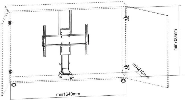 Immagine prodotto Multibrackets Sollevatore TV grande, 37" - 65", nero, corsa 900 mm (65", 50 kg)