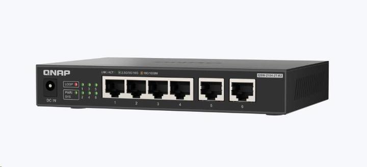 Actual product image QNAP QSW-2104-2T-R2 (6 ports)