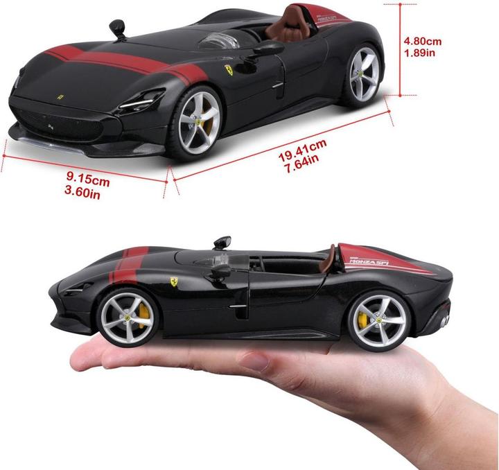 Actual product image Bburago 18-26027 Ferrari - Monza SP1 Nero - 1:24