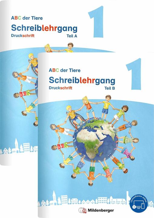 Actual product image ABC der Tiere 1 Neubearbeitung - Schreiblehrgang Druckschrift, Teil A und B (German, Kerstin Mrowka-Nienstedt, Klaus Kuhn, Mareike Hahn, 2023)