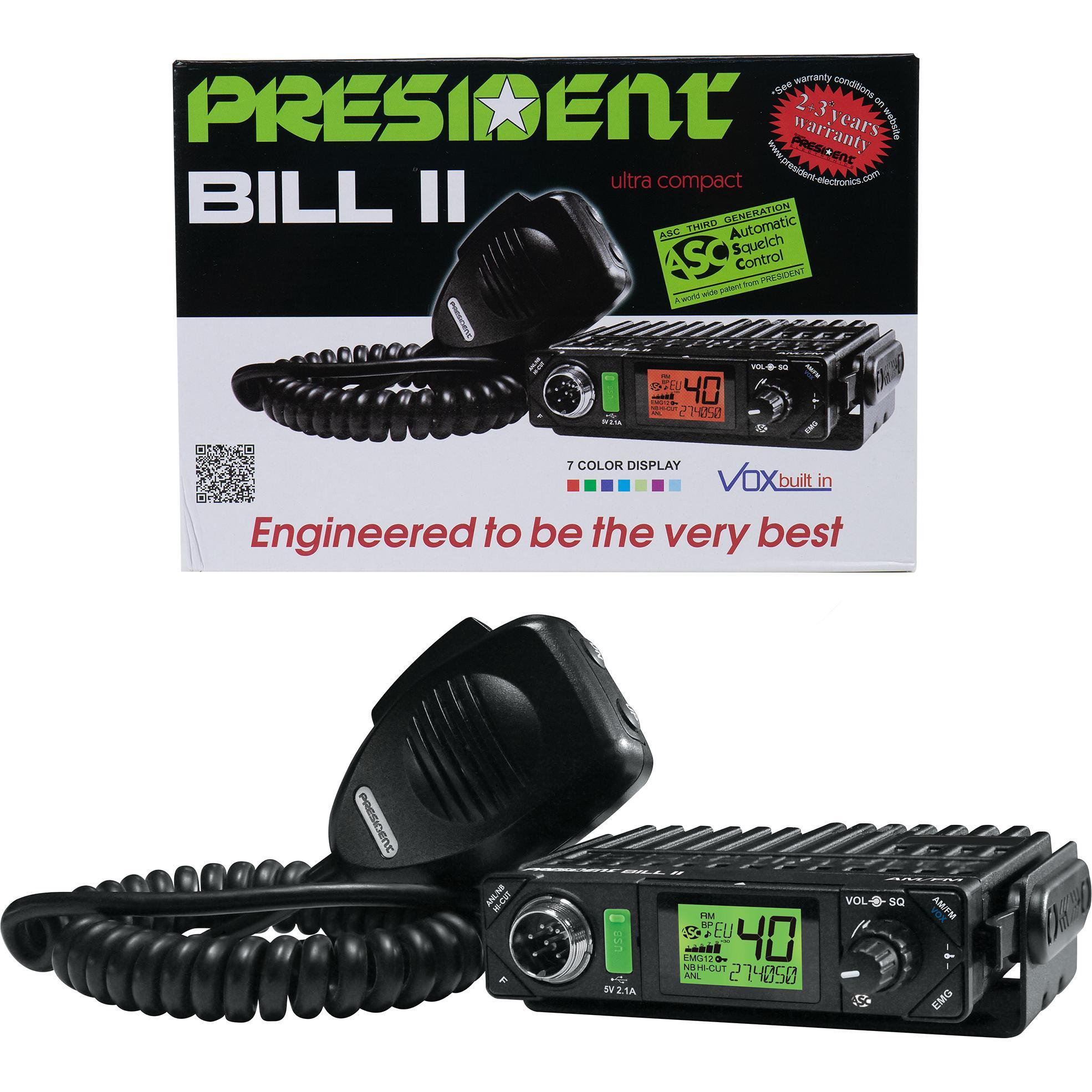 Thumbnail - President Radio CB BILL 2 ASC AM/FM 12V, Walkie-Talkie
