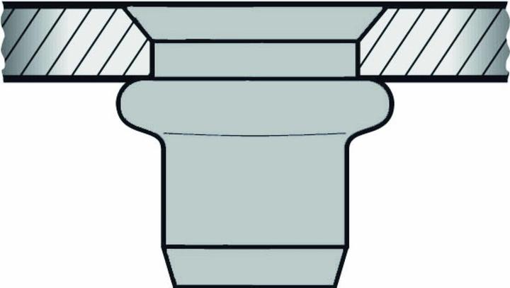Produktbild Gesipa Blindnietmutter Senkkopf Alu M 8 x 18.5 Pack mit 100 StÃ¼ck