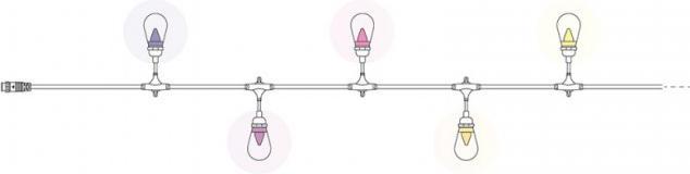 Twinkly S14 Bulb Strings 50 RGB LED - black