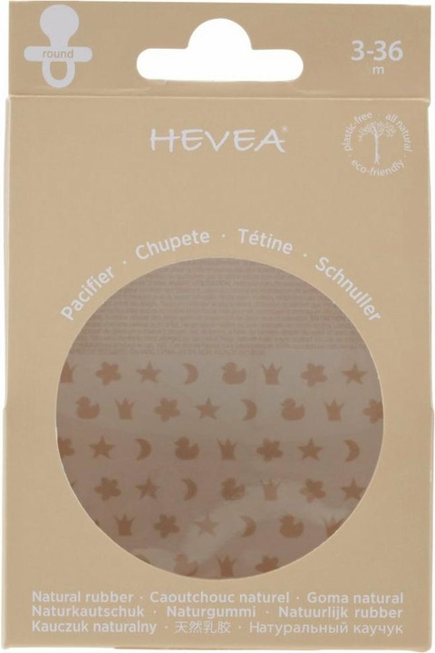 Image du produit Hevea Sucette ronde 2 pcs. Blanc laiteux/Gris magnifique 3-36 mois (2 x, 3 - 36 M.)