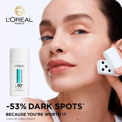 Actual product image L'Oréal Paris Bright Reveal Dark Spot UV Fluid (Suntan cream, SPF 50, 50 ml)