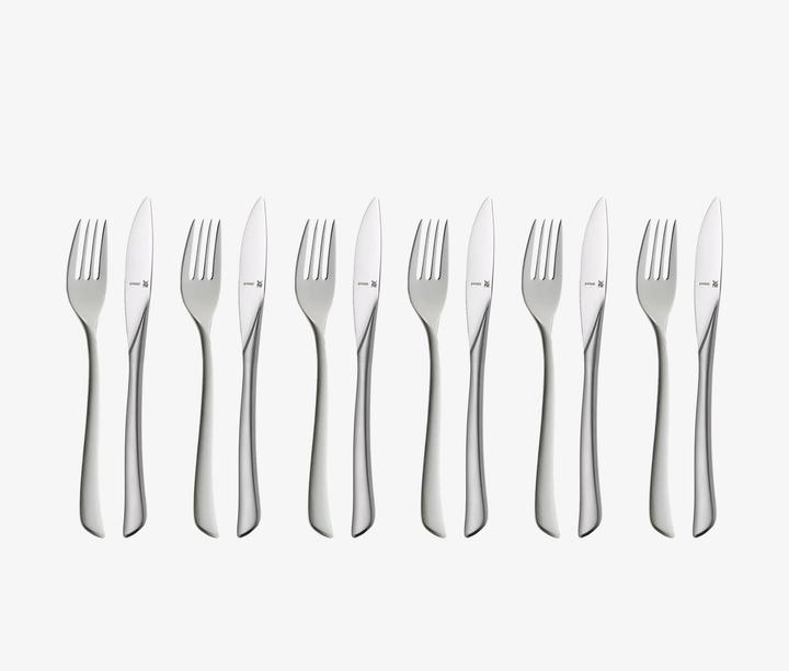 Produktbild WMF Dessert-/ Frühstücksbesteck-Set 12-teilig Virginia Cromargan protect (12 Stk., Besteck Set)