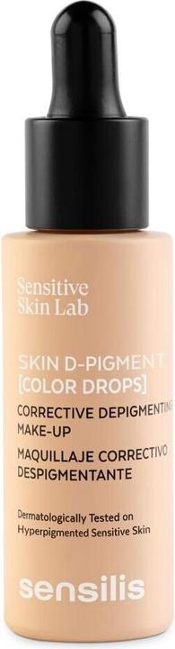 Sensilis Skin D-Pigment Color Drops Makeup Concealer with Bio-Pigment Extract from Sclarea and Stabi (Beige)