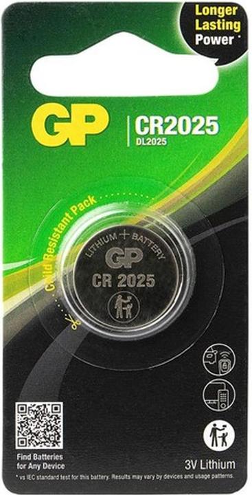 Produktbild GP Batteries Cr2025 (1 Stk., CR2025, 165 mAh)