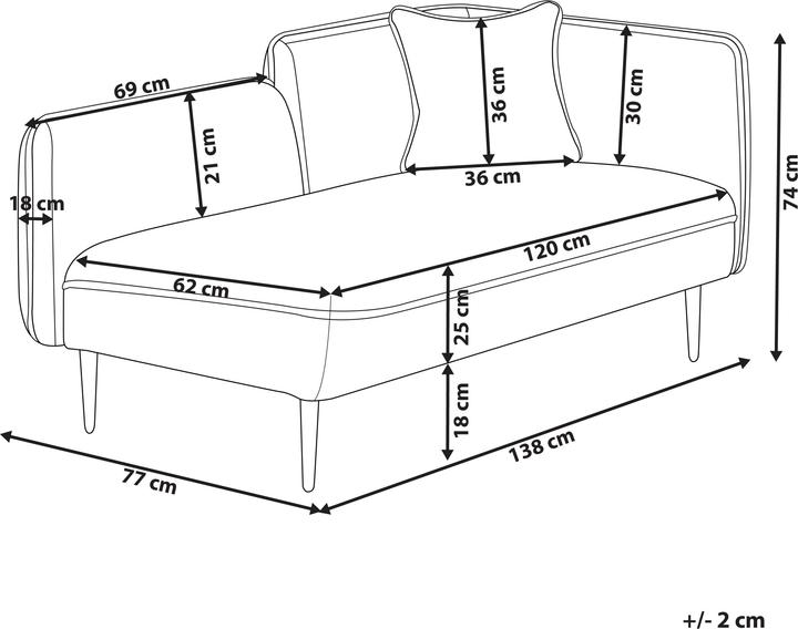 Produktbild Beliani Chevannes (Recamiere)