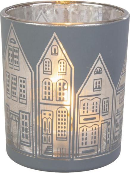 Produktbild Sandra Rich Windlicht - Häuser - grau - ca. 7 x 8 cm