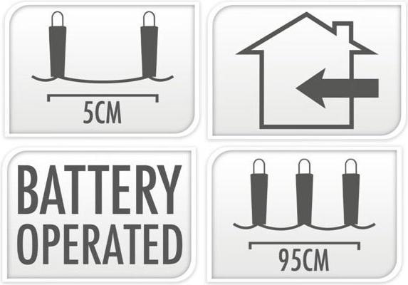 Produktbild Silberdraht 40Led Warmweiss, 195cm (1.95 m)