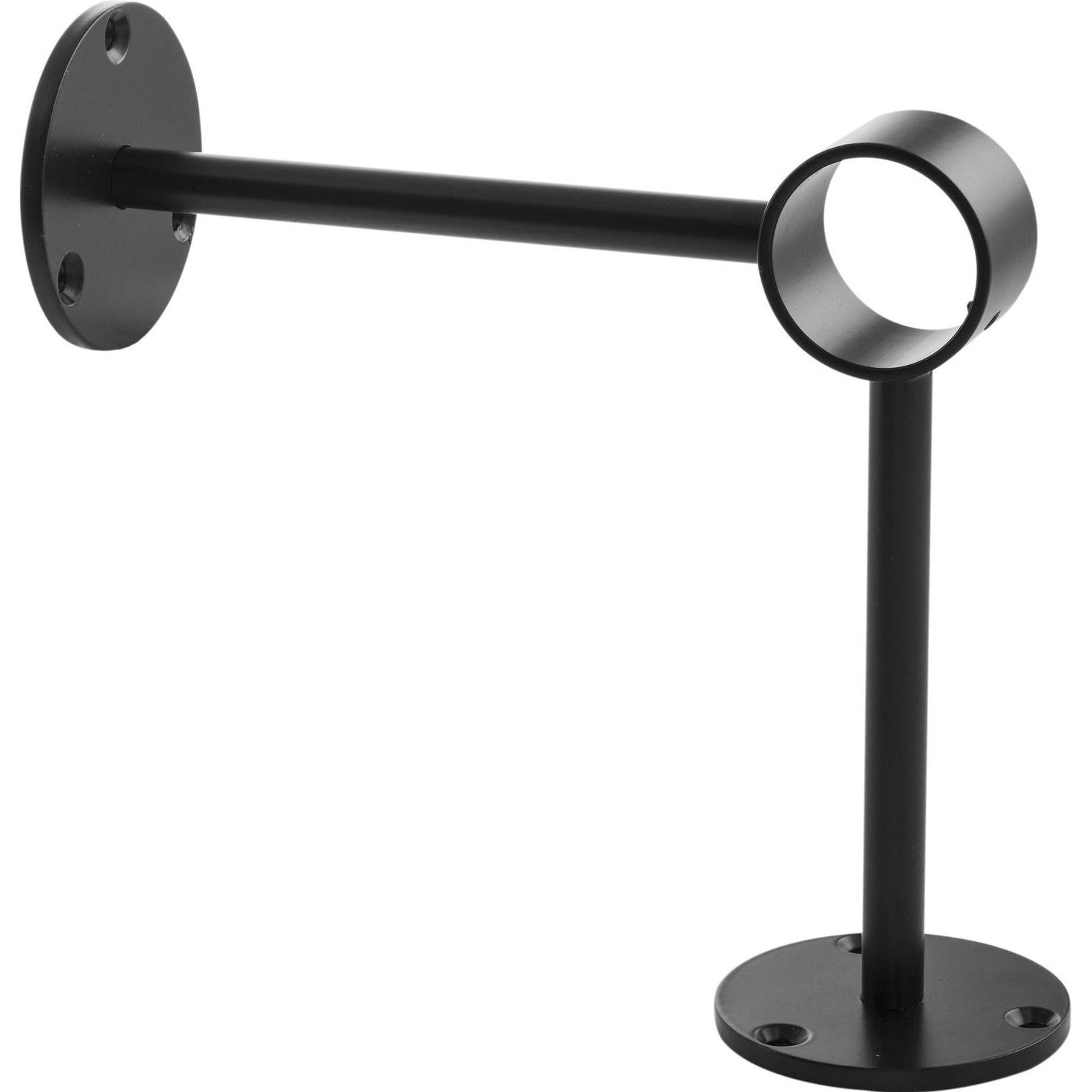 Pohl, Möbelausstattung, Bar-Reling Boden-Wandstütze Wien für Rohr-ø 38 mm, Stahl schwarz (1 Stk.)