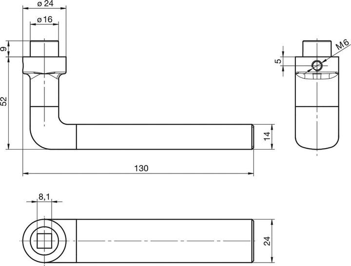 Actual product image Mega Door handle 32.611 (Door handle)
