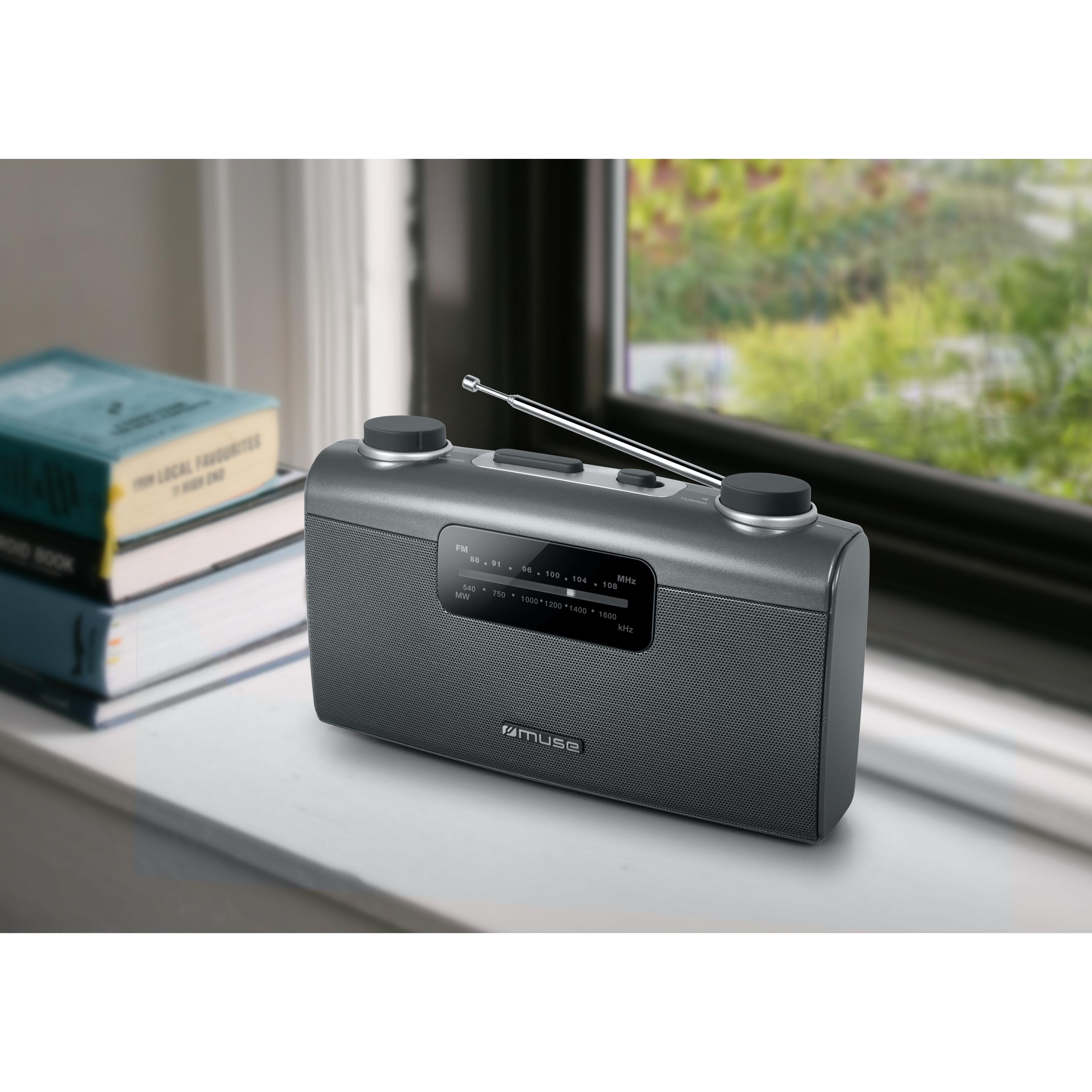 Thumbnail - Muse M-058 R Tragbar Analog (FM, AM), Radio, Schwarz