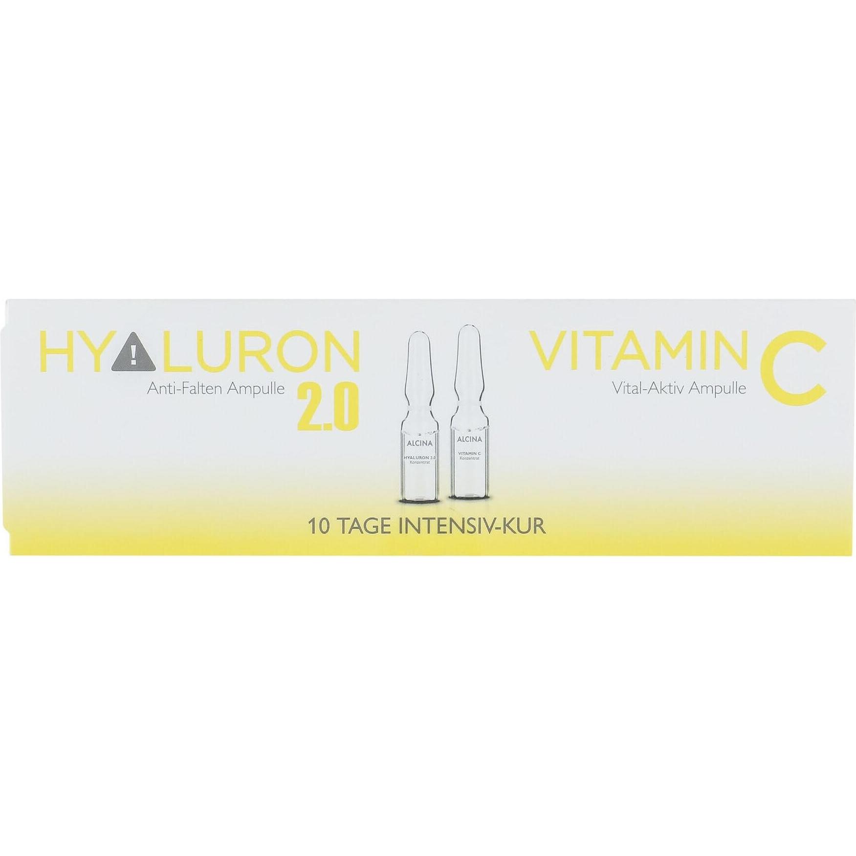 Alcina, Siero viso, Fiala Hyaluron 2.0 + Vitamina C (10 ml)