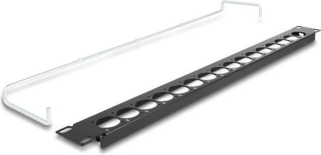 Produktbild Delock 19? D-Typ Patchpanel mit Entlastungsschiene 16 Port 1 HE schwarz