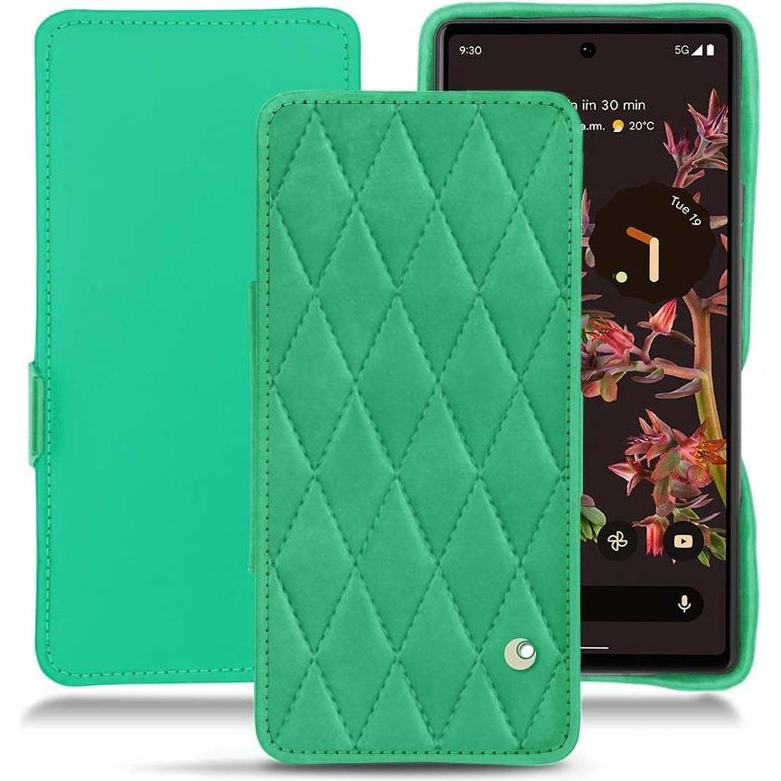Noreve Lederschutzhülle horizontal (Google Pixel 6), Smartphone Hülle, Grün
