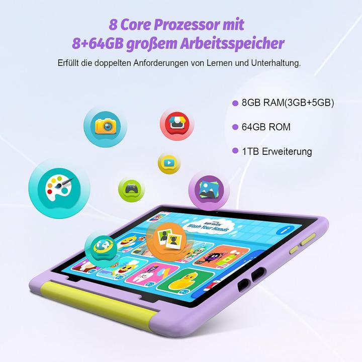 Actual product image Freeski Kinder-Tablet mit Kindersicherung (WLAN only, 10.10", Lilac)