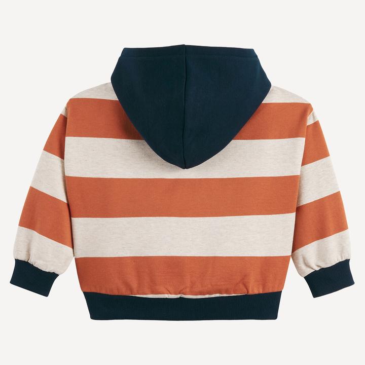 Produktbild La Redoute Collections Kapuzensweatshirt mit Streifen (92)