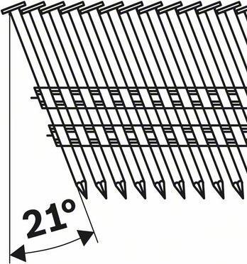 Actual product image Bosch Professional Zubehör Round-headed strip nail SN21RK 75 2.8 mm, 75 mm, plain, smooth