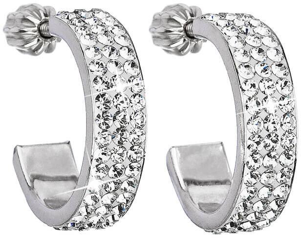 Immagine prodotto Evolution Group Orecchini in argento a semicerchio 31119.1 cristallo (L)