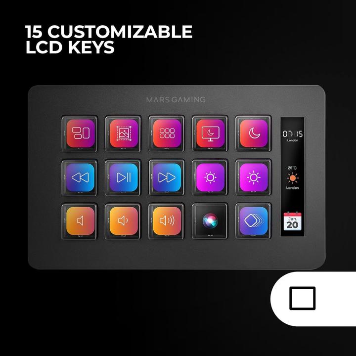 Produktbild Mars Gaming Console De Streaming Stream Deck Slim Msd-One (Noir) (Mac, Windows)