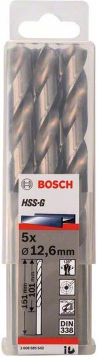 Actual product image Bosch Professional Zubehör PRO Metal HSS-G twist drill, 12.6 x 101 x 151 mm (12.6 mm)