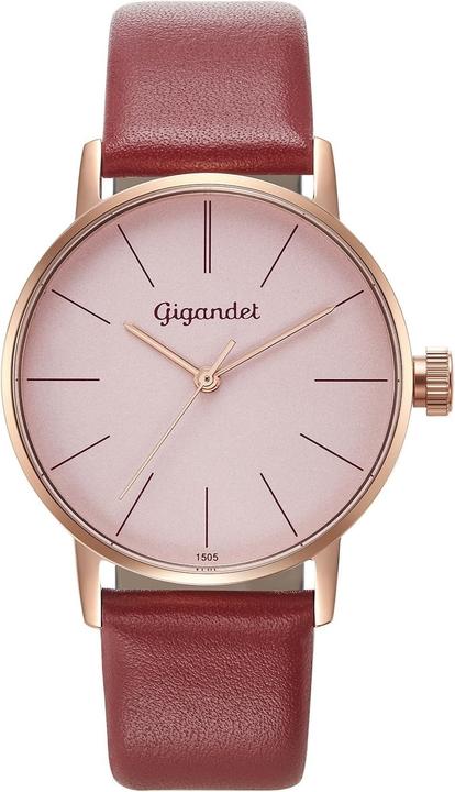 Gigandet Analogue élégant pour femme avec mouvement à quartz japonais et bracelet en cuir (Montre analogique)