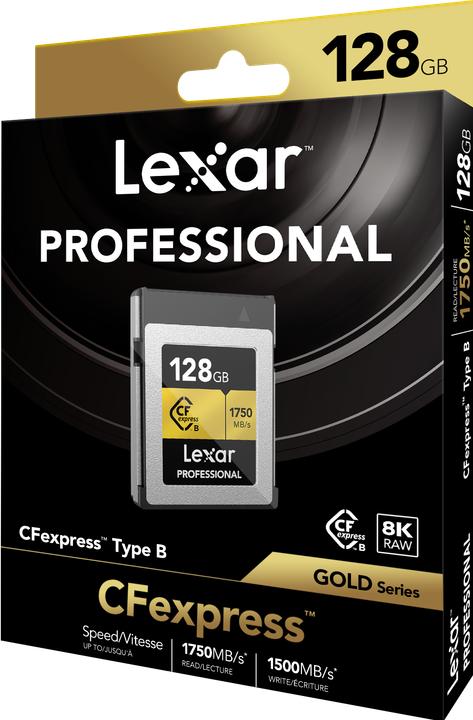 Actual product image Lexar Professional Gold Series 2.0 (128 GB, CFexpress type B, UHS-I)