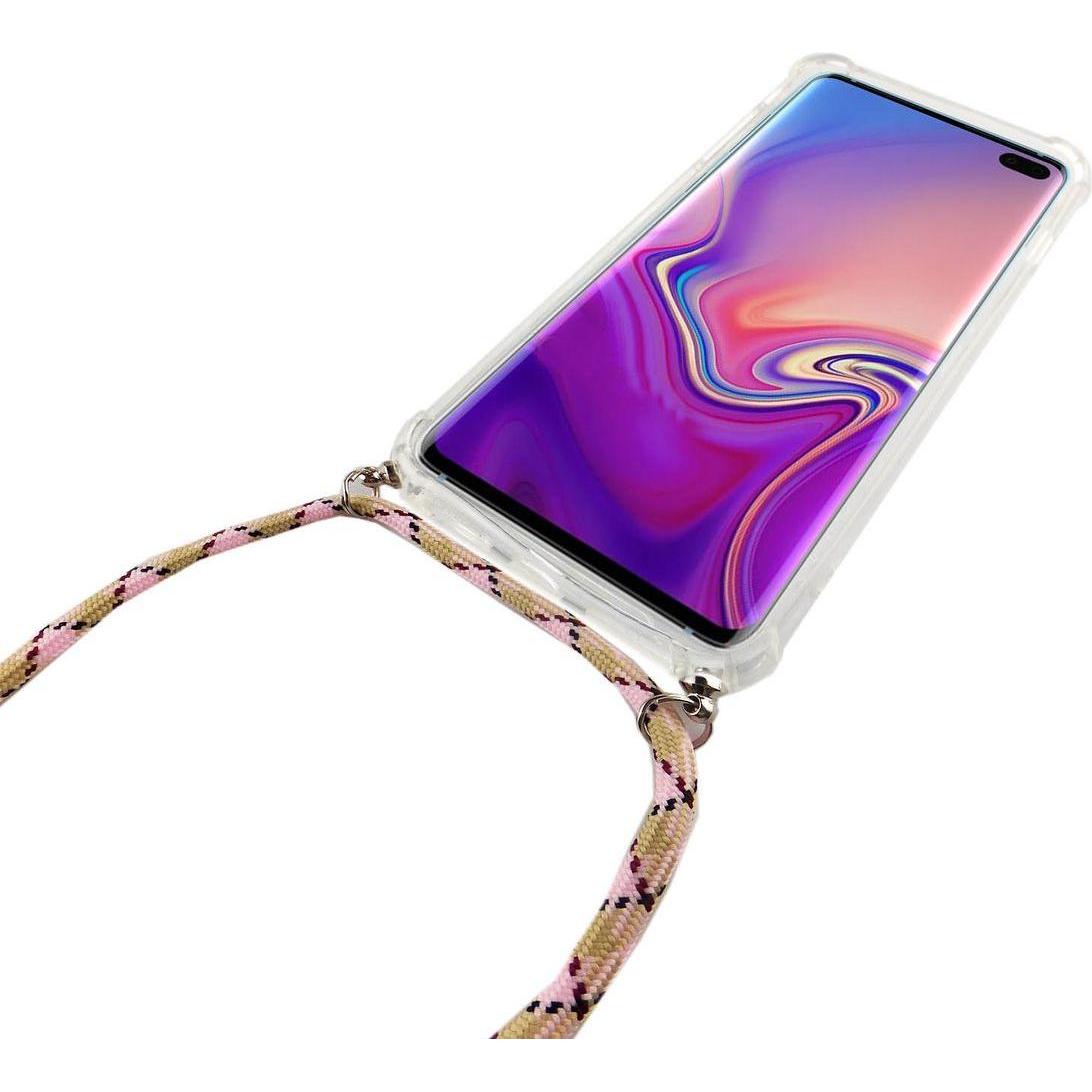 Thumbnail - König Design Handyhülle für Samsung Galaxy S10 Plus Schutzcase Backcover Bumper Transparent, Handykette, Transparent