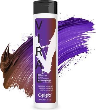 Celeb Luxury Lila Haarfarbe Depositing Colorwash Shampoo für Brünette (Flüssiges Shampoo)