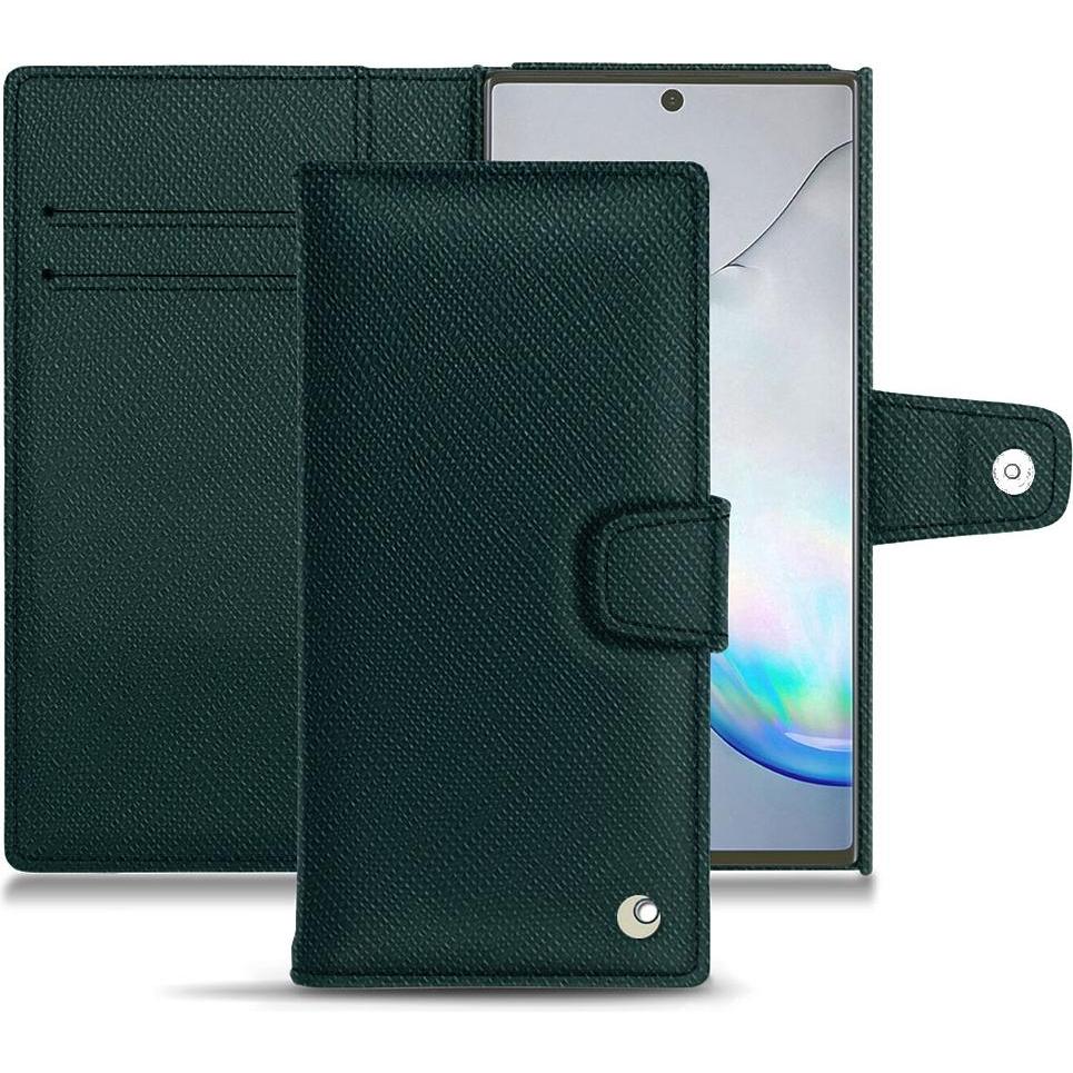 Noreve Lederschutzhülle Wallet (Samsung Galaxy Note 10+), Smartphone Hülle, Grün