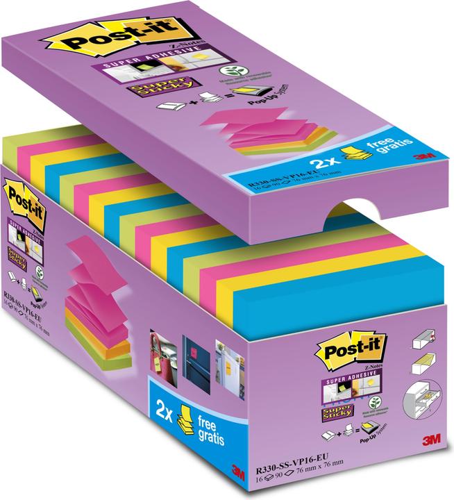 Image du produit Post-it Super Sticky Z-Notes (76 x 76 mm)