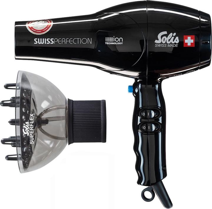 Image du produit Solis Swiss Perfection 440 Fhn - Zwart + Superflex Softstyler Diffuser (2300 W)