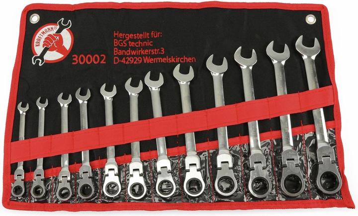 Produktbild BGS Ratschenring-Maulschlüssel-Satz (10 mm, 11 mm, 12 mm, 13 mm, 14 mm, 15 mm, 16 mm, 17 mm, 18 mm, 19 mm, 8 mm, 9 mm)