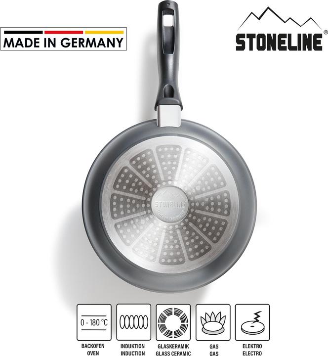 Produktbild Stoneline Made in Germany 3tlg. Pfannen Set, 20/24/28cm (28 cm, Pfannenset + Topfset, Aluminium)