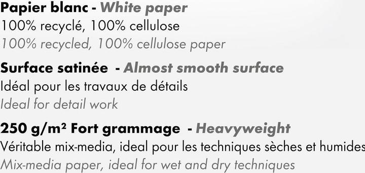 Nährwerte und Zutaten Clairefontaine Multi-Technik (250 g/m², 1x)