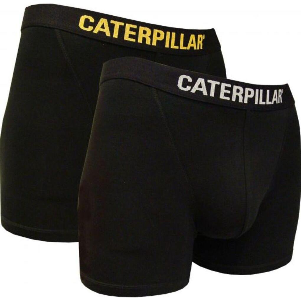 Cat, Herren, Unterhosen, Herren Boxershorts 2er Set, Schwarz, (L, 2er Pack)