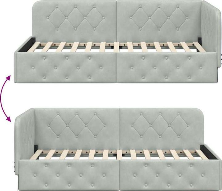 Actual product image vidaXL Eckbettgestell (100 x 200 cm)