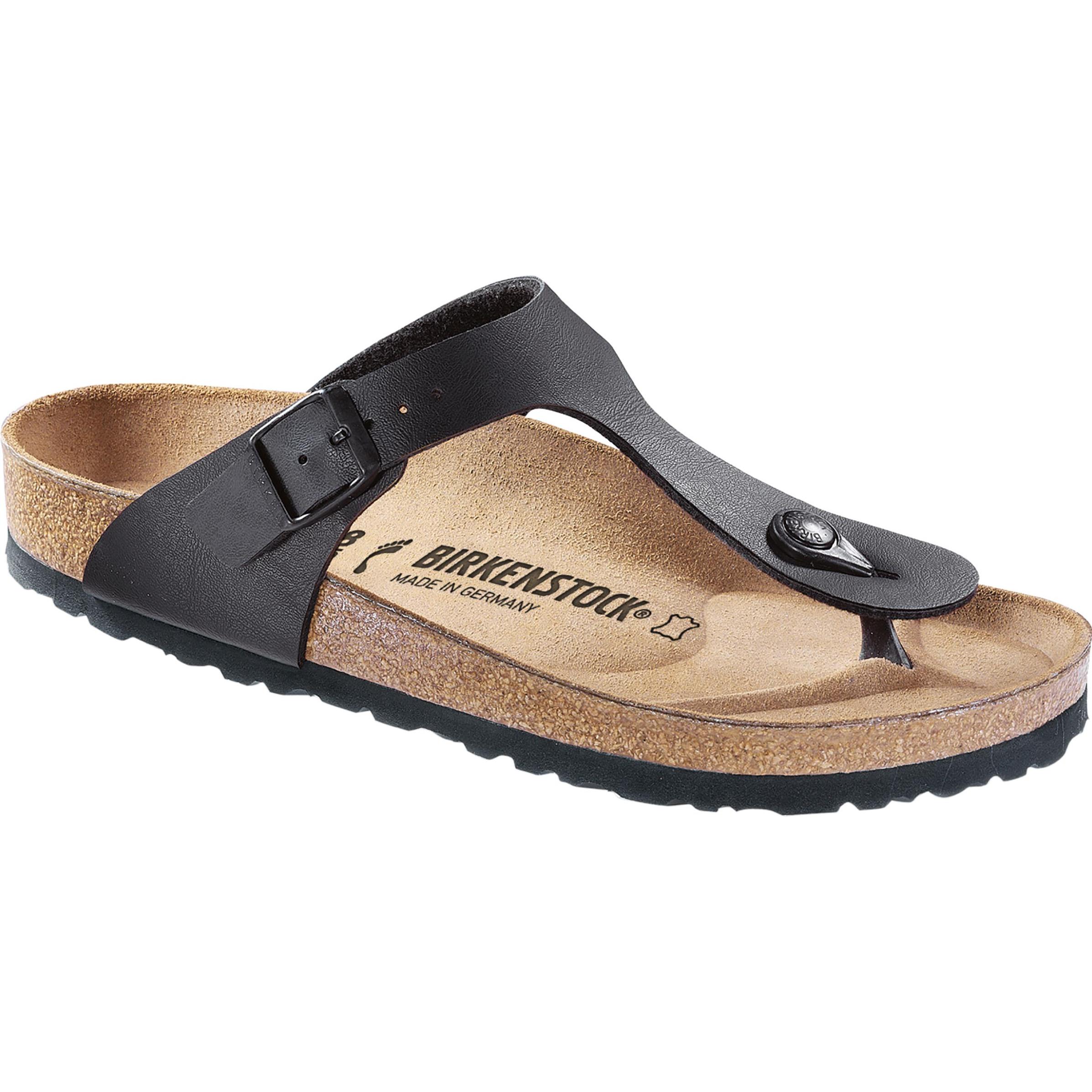 Birkenstock, Unisex, Sandalen, Gizeh Birko-Flor Normal, Schwarz, (39)