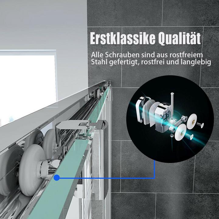 Actual product image SONNI Duschabtrennung Nischentr Duschtren 90 x 185cm Duschtr Glas ESG 5mm (90 cm, 100 cm, 185 cm)