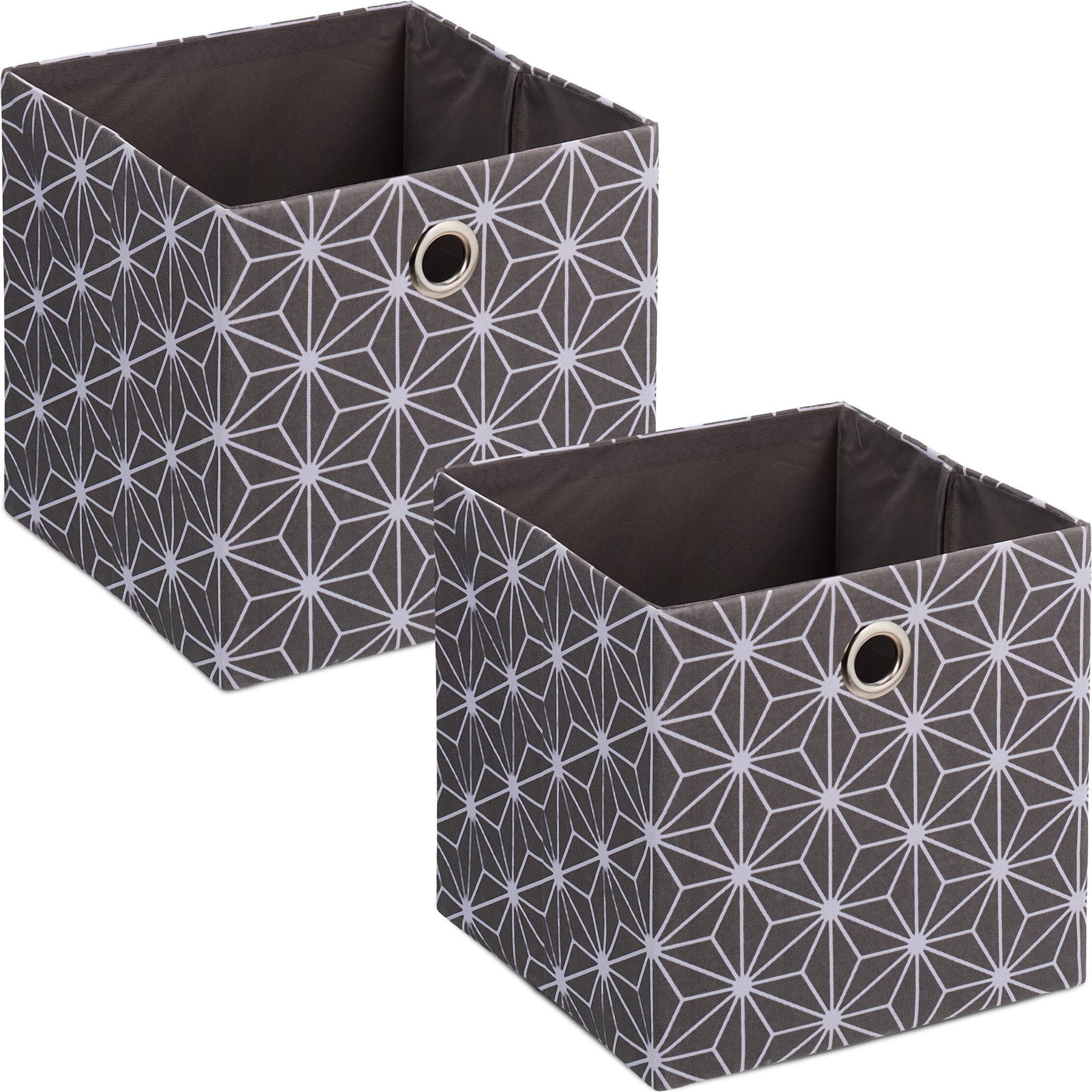 Relaxdays, Aufbewahrungsbox, 2x Aufbewahrungsbox (30 x 30 x 30.5 cm, 27 l)