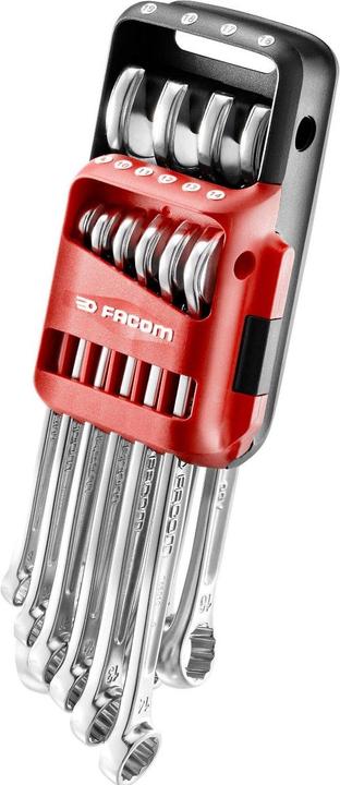 Produktbild Facom Ring-Maulschlüssel Satz CrV-Stahl, 10-teilig (19 mm, 8 mm, 10  mm, 14 mm, 18 mm, 11 mm, 12 mm, 17 mm, 15 mm, 13 mm, 9 mm, 16 mm)