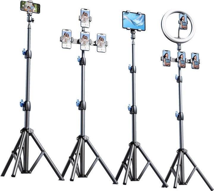 Image du produit Wozinsky WRLD-00Y1S Dreibein Stativ robustes Carbonstahl-Stativ 1,7m matt - schwarz (Carbone, Métal)