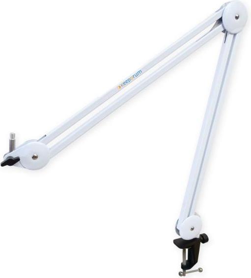 Actual product image keepdrum MS138 Microphone boom articulated arm stand White