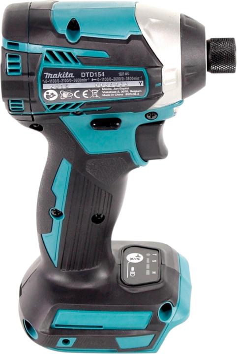 Actual product image Makita DTD 154 Z Cordless impact wrench 18 V 175 Nm 1/4" Brushless Solo - without battery, without (Rechargeable battery operated)
